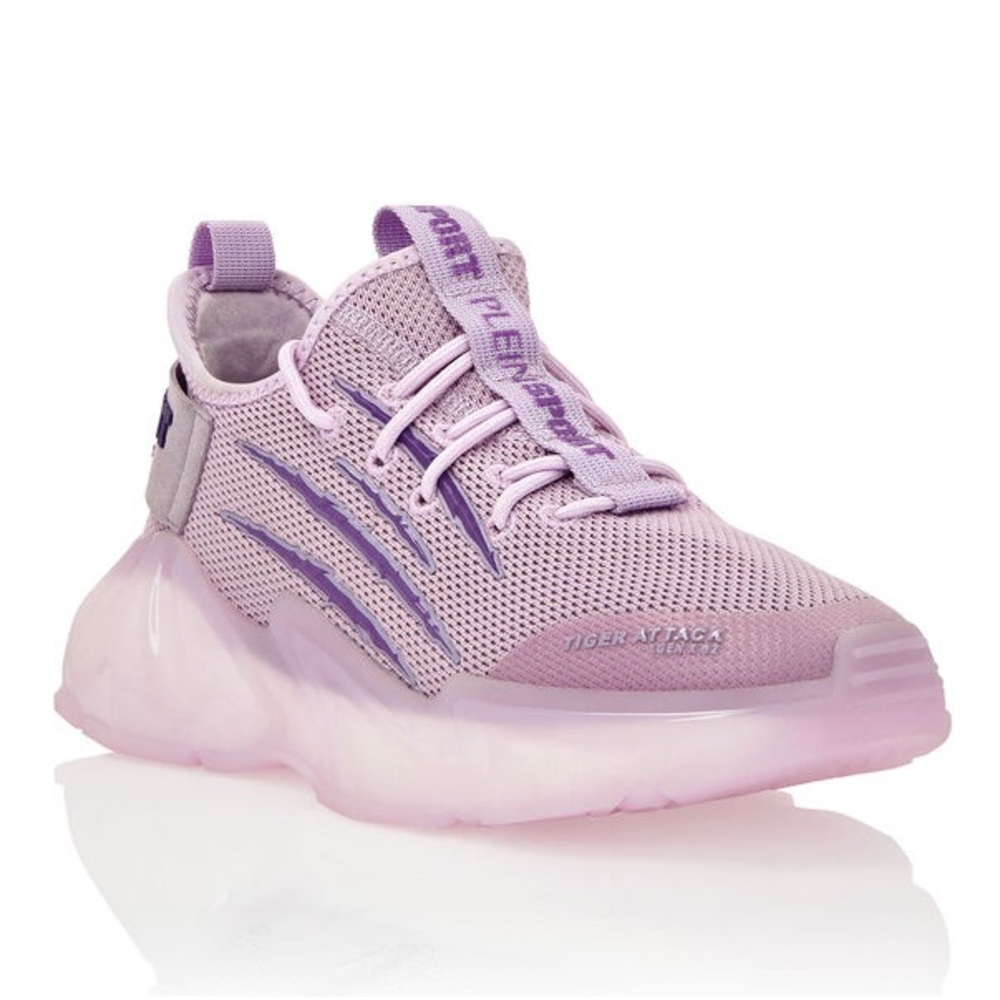 Plein Sport Tiger Attack Gen.X.02 Scratch Sneakers — Lilac